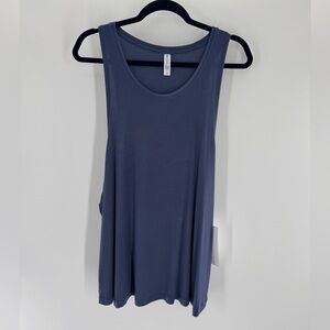 Athleta Women's Well Rested Rib Sleep Tank Blue Size XL NWT